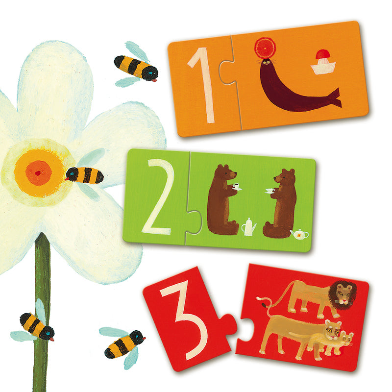 DJECO - DUO PUZZLE NUMBERS 20PC 