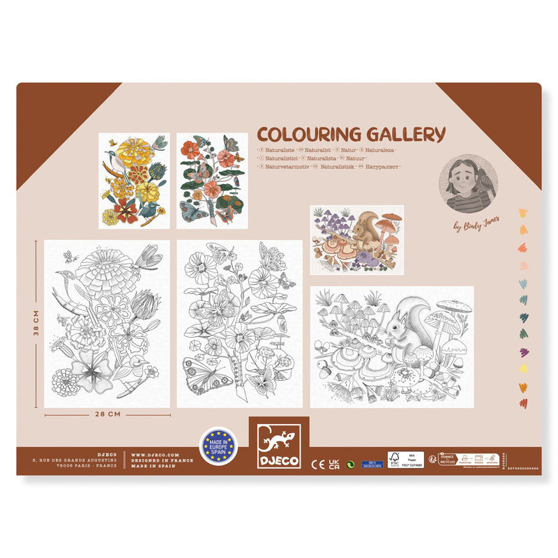DJECO - NATURALIST COLOURING GALLERY 