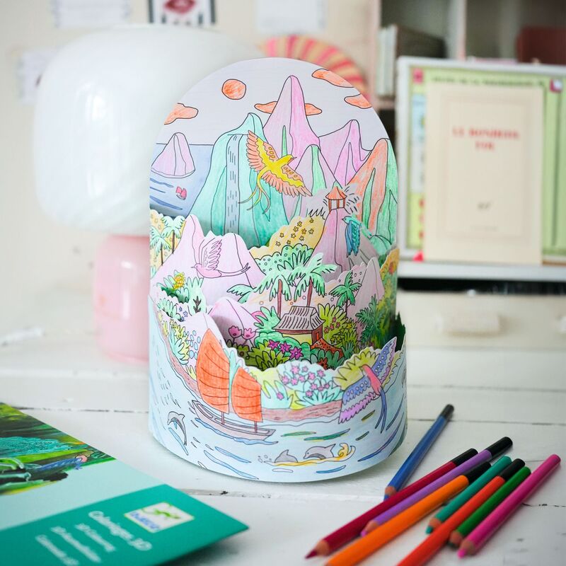 DJECO - COLOURING DIORAMA: ON TOP OF MY ISLAND