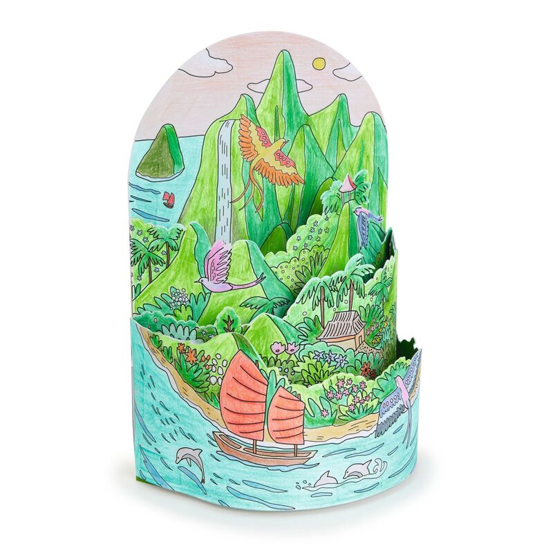 DJECO - COLOURING DIORAMA: ON TOP OF MY ISLAND