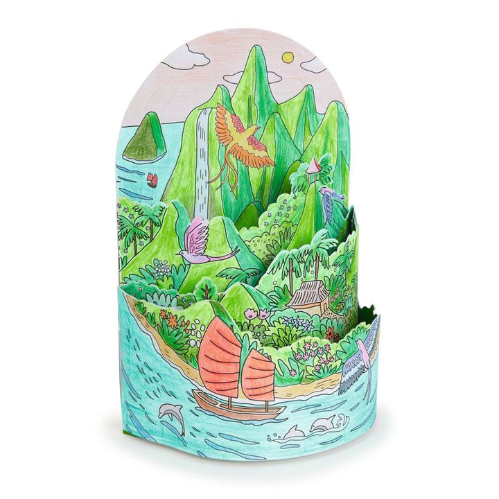 DJECO - COLOURING DIORAMA: ON TOP OF MY ISLAND