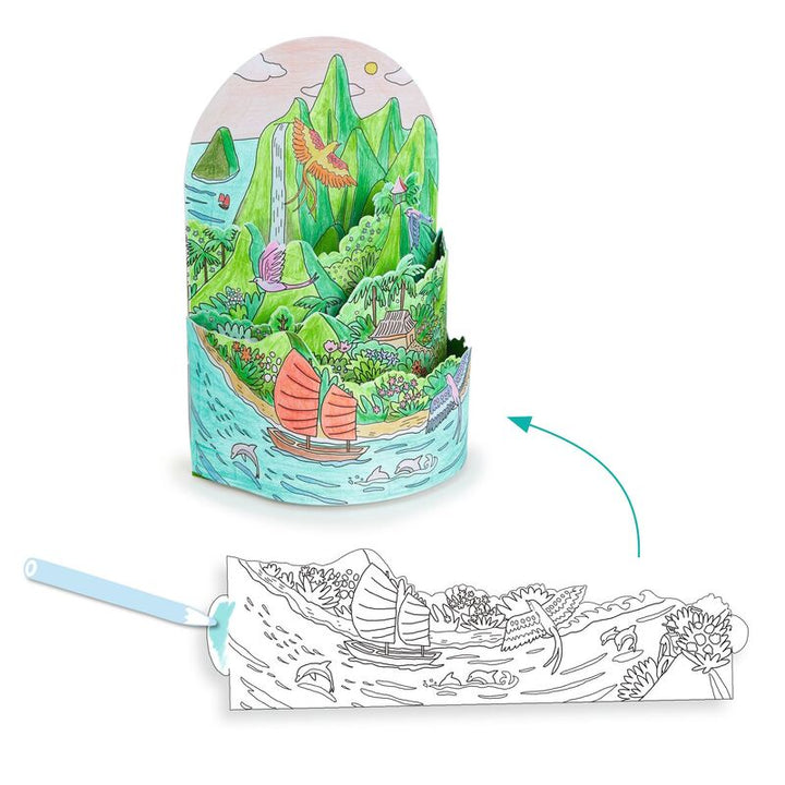 DJECO - COLOURING DIORAMA: ON TOP OF MY ISLAND