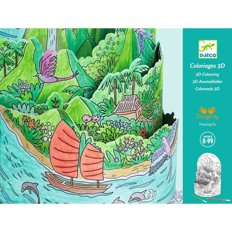 DJECO - COLOURING DIORAMA: ON TOP OF MY ISLAND