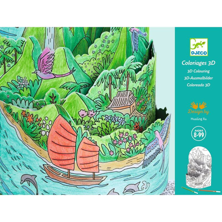 DJECO - COLOURING DIORAMA: ON TOP OF MY ISLAND