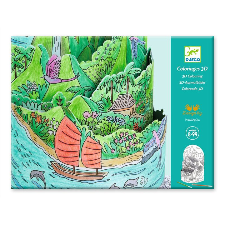 DJECO - COLOURING DIORAMA: ON TOP OF MY ISLAND