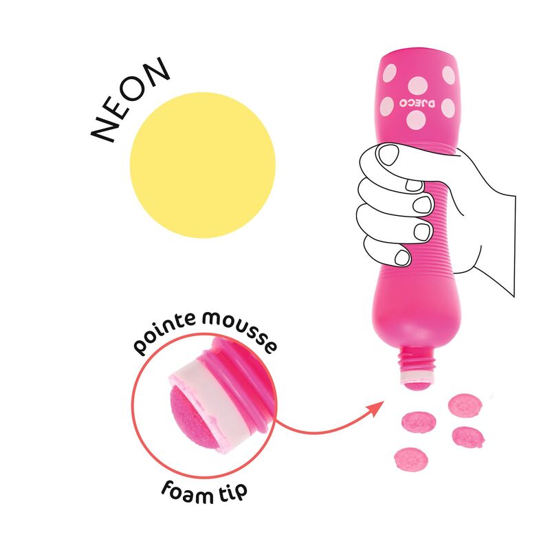 DJECO - FLOURESCENT FOAM MARKERS