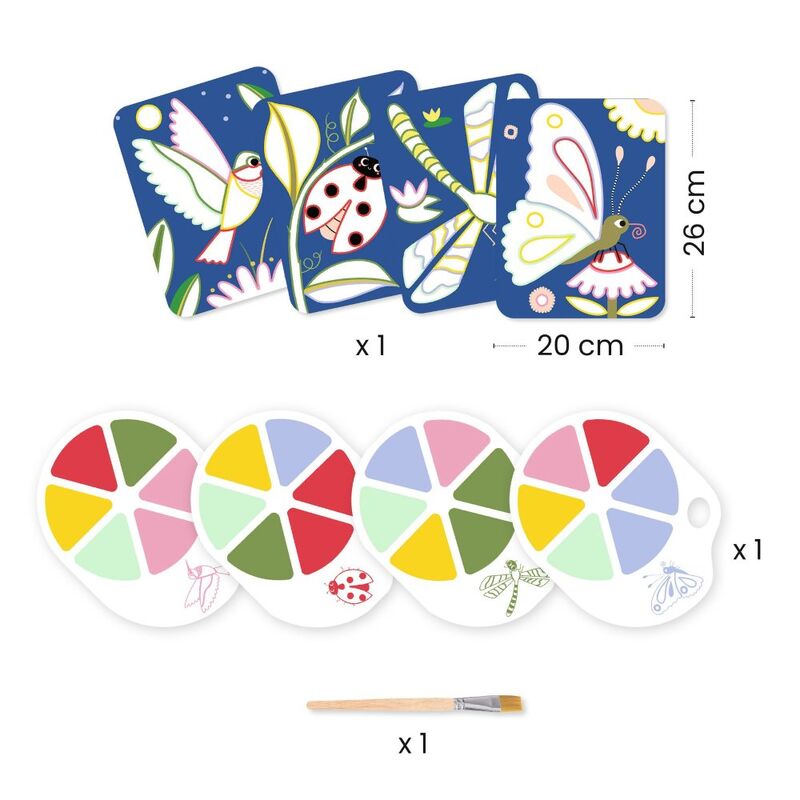 DJECO - CREEPY CRAWLIES BUG PAINTING SET WITH PALETTE 