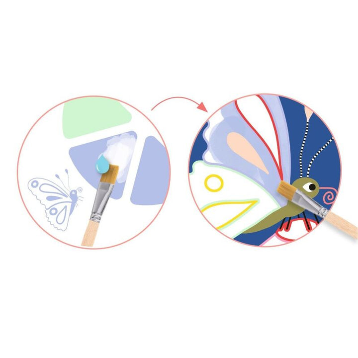 DJECO - CREEPY CRAWLIES BUG PAINTING SET WITH PALETTE 