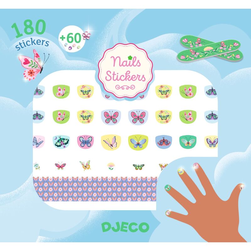 DJECO - NAIL STICKERS: SPRINGTIME BUTTERFLY