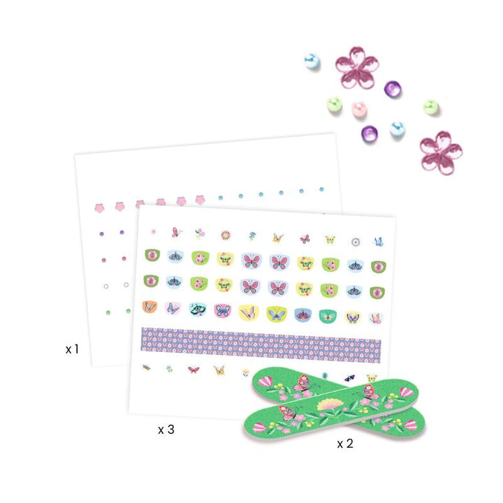 DJECO - NAIL STICKERS: SPRINGTIME BUTTERFLY