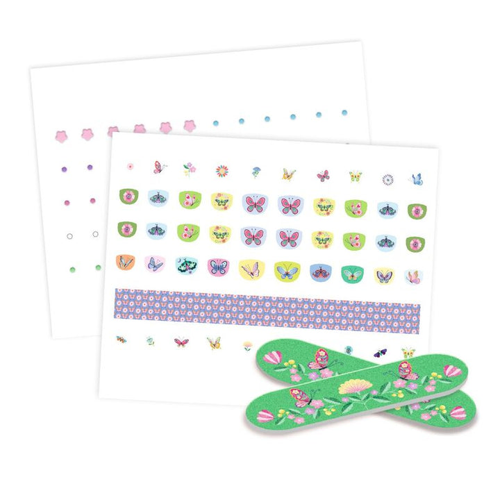 DJECO - NAIL STICKERS: SPRINGTIME BUTTERFLY