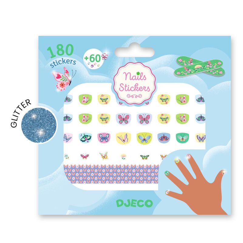 DJECO - NAIL STICKERS: SPRINGTIME BUTTERFLY