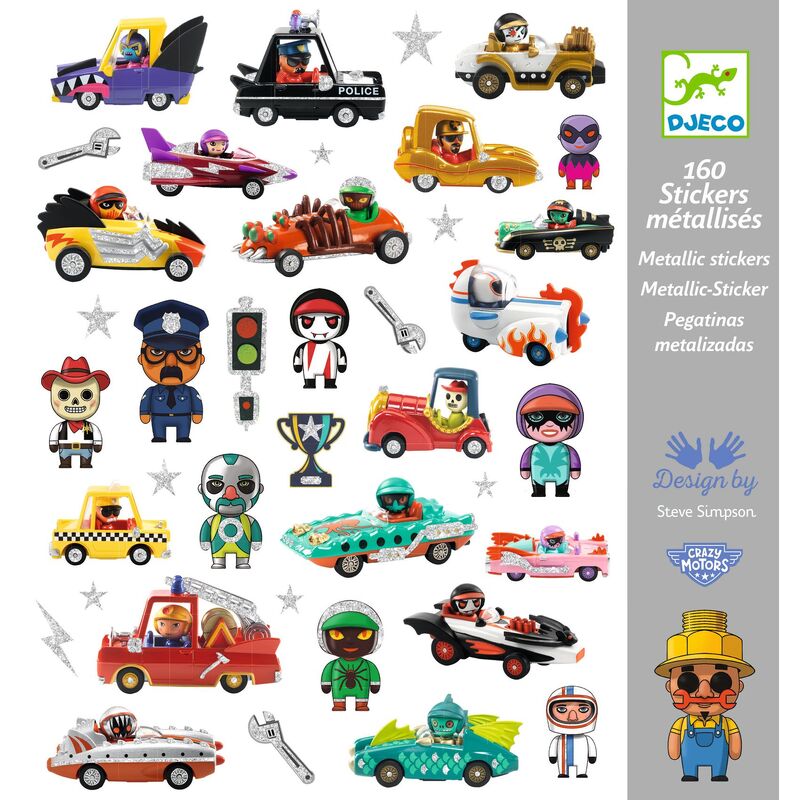 DJECO - STICKERS: CRAZY MOTORS