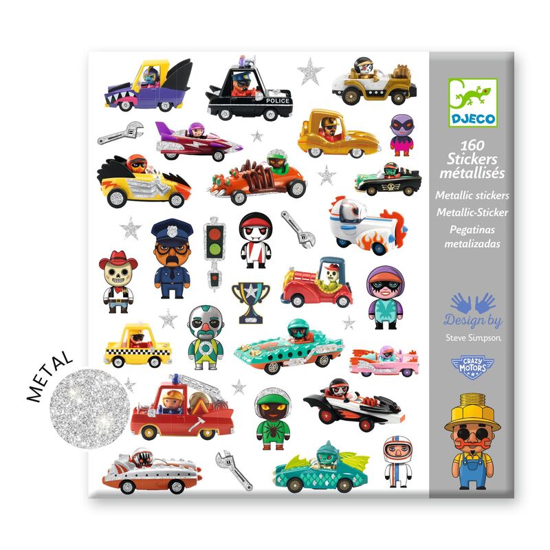 DJECO - STICKERS: CRAZY MOTORS