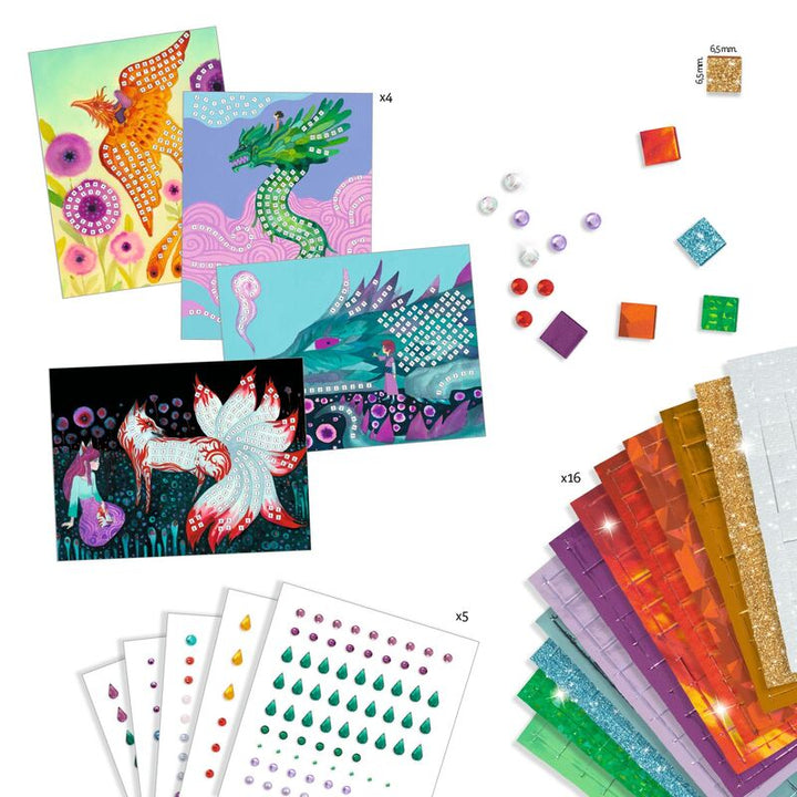 DJECO - MYTHICAL CREATURES MOSAIC COLLAGE SET