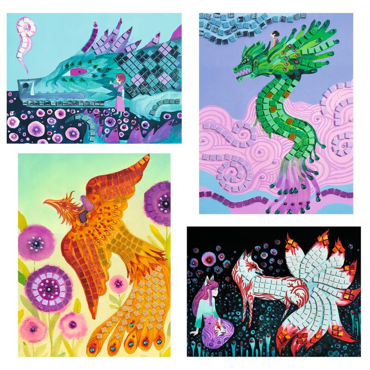 DJECO - MYTHICAL CREATURES MOSAIC COLLAGE SET