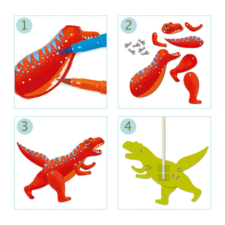 DJECO - DINOS SMALL PAPER PUPPETS 