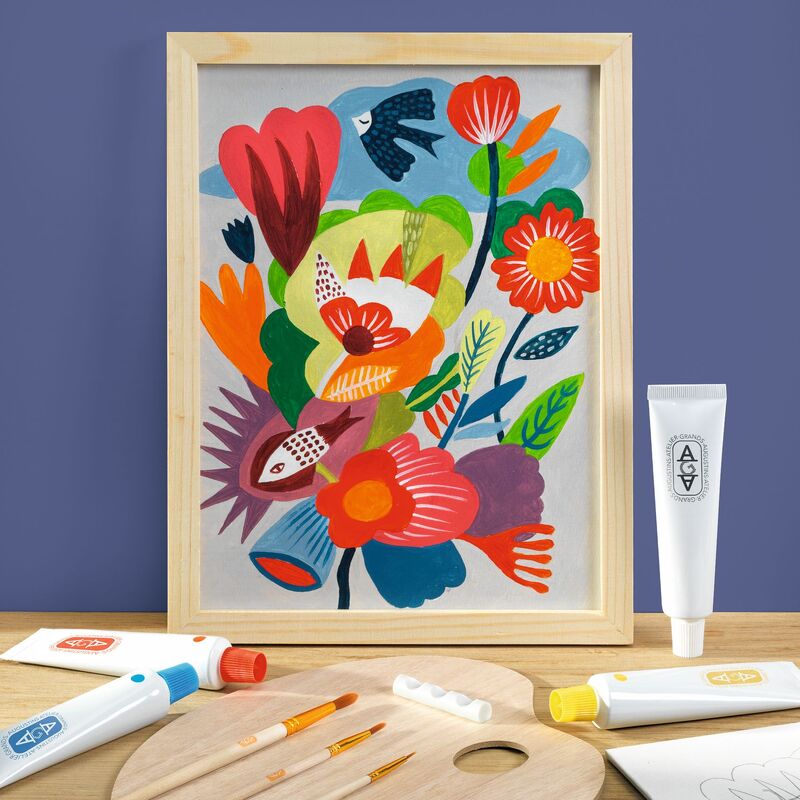 DJECO - ATELIER 23: ABSTRACT CANVAS PAINTING KIT