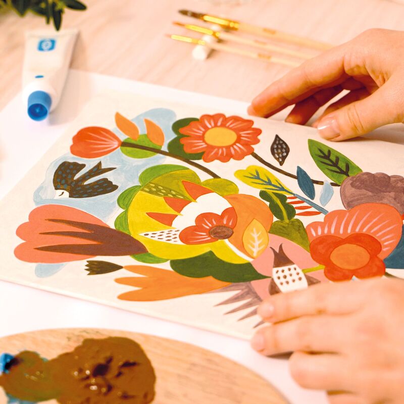 DJECO - ATELIER 23: ABSTRACT CANVAS PAINTING KIT