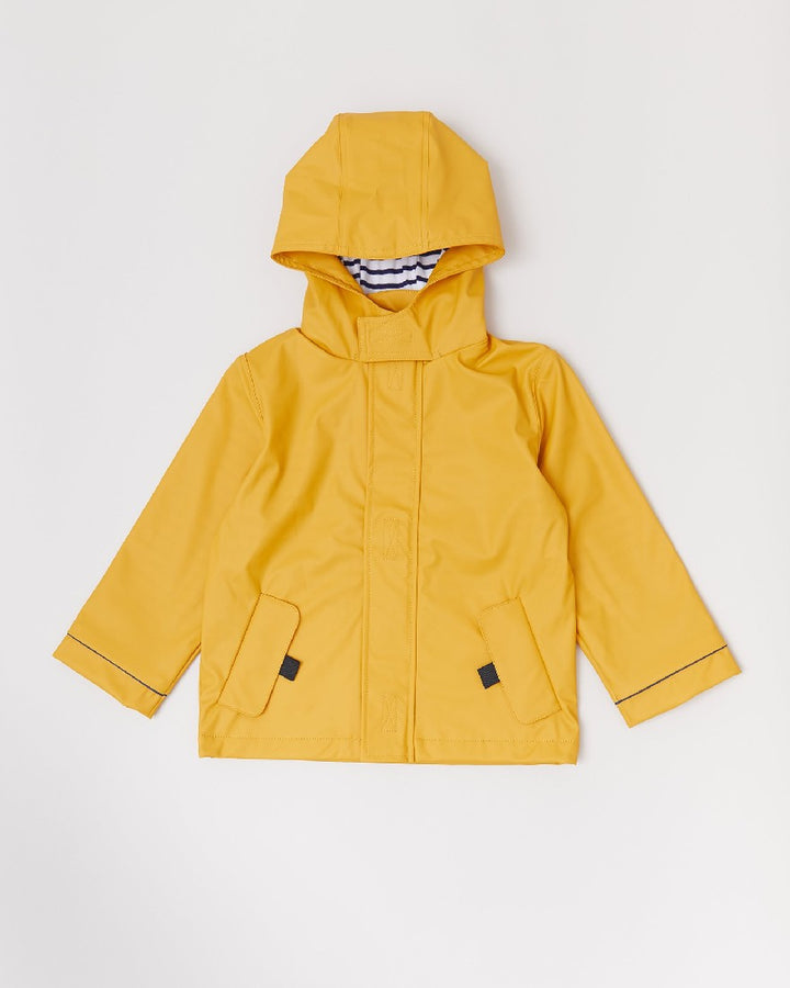 RAINKOAT - STRIPY SAILOR: MUSTARD [sz:6-12 MTHS]