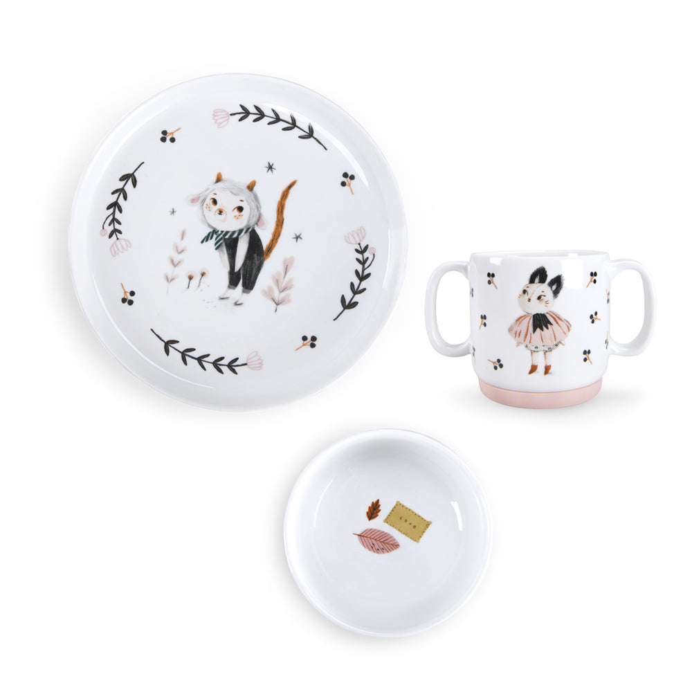 MOULIN ROTY - APRES LA PLIUI: PORCELAIN DISH SET 