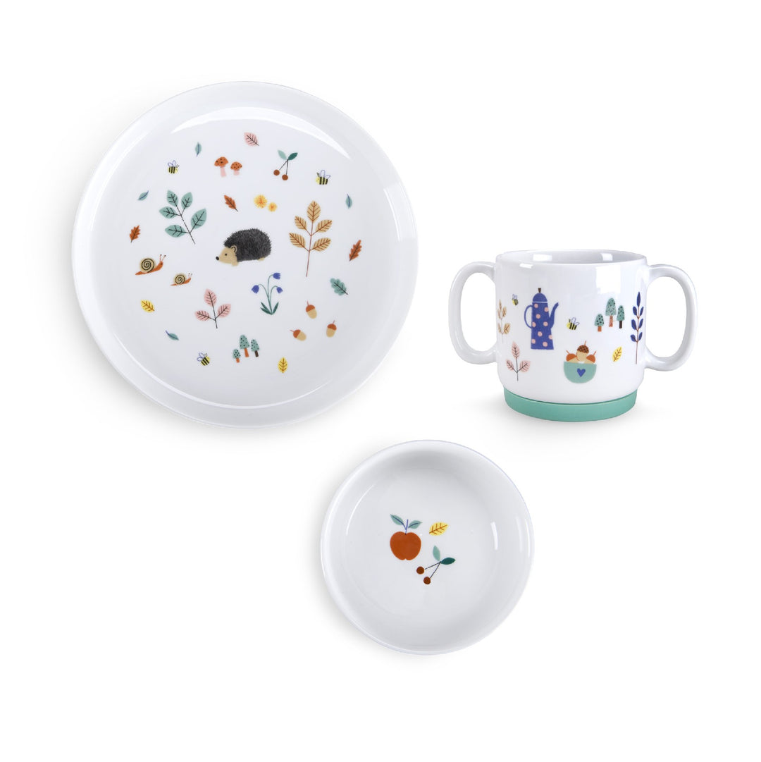 MOULIN ROTY - POMME DES BOIS: PORCELAIN DISH SET 