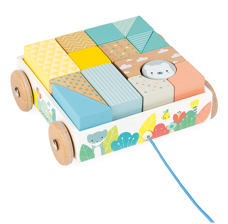 JANOD - PURE PULL ALONG BLOCKS CART 