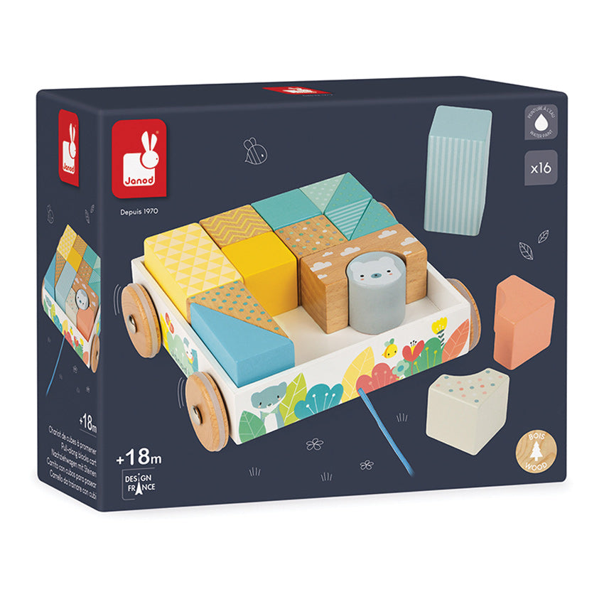 JANOD - PURE PULL ALONG BLOCKS CART 