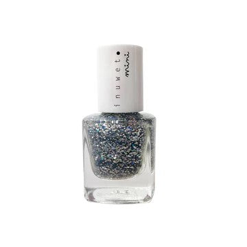 INUWET - NAIL POLISH: GLITTER SILVER / VANILLA SCENT 