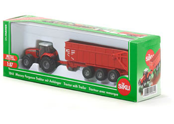 SIKU - MASSEY FERGUSON TRACTOR WITH TRAILOR 