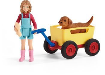 SCHLEICH - PUPPY WAGON RIDE