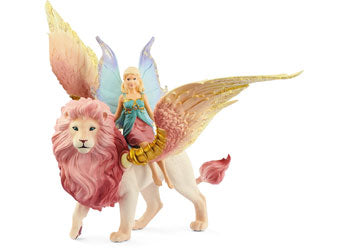 SCHLEICH - FAIRY IN FLIGHT ON WINGED LION