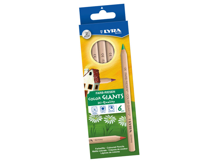 LYRA - COLOUR GIANTS: COLOURED PENCILS 6PCS 