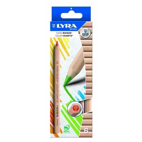 LYRA - COLOUR GIANTS: COLOURED PENCILS 6PCS 