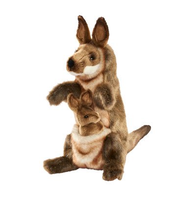HANSA - HAND PUPPET: KANGAROO & JOEY 29CM
