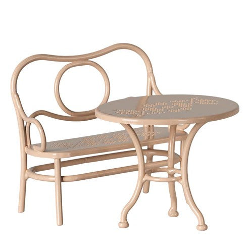 MAILEG - CAFE SET FOR MOUSE: LARGE PALE PINK 