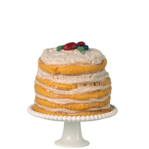 MAILEG - MOUSE HOME & ACC MOUSE: PARTY CAKE WITH CAKE STAND