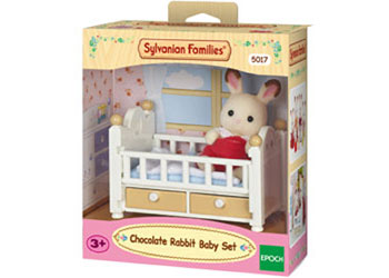 SYLVANIAN FAMILIES - CHOCOLATE RABBIT  BABY SET 