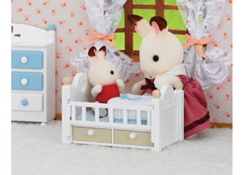 SYLVANIAN FAMILIES - CHOCOLATE RABBIT  BABY SET 