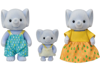 SYLVANIAN FAMILIES - ELEPHANT FAMILY  3 PC SET 