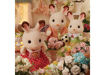 SYLVANIAN FAMILIES - CHOCOLATE RABBIT FAMILY SET