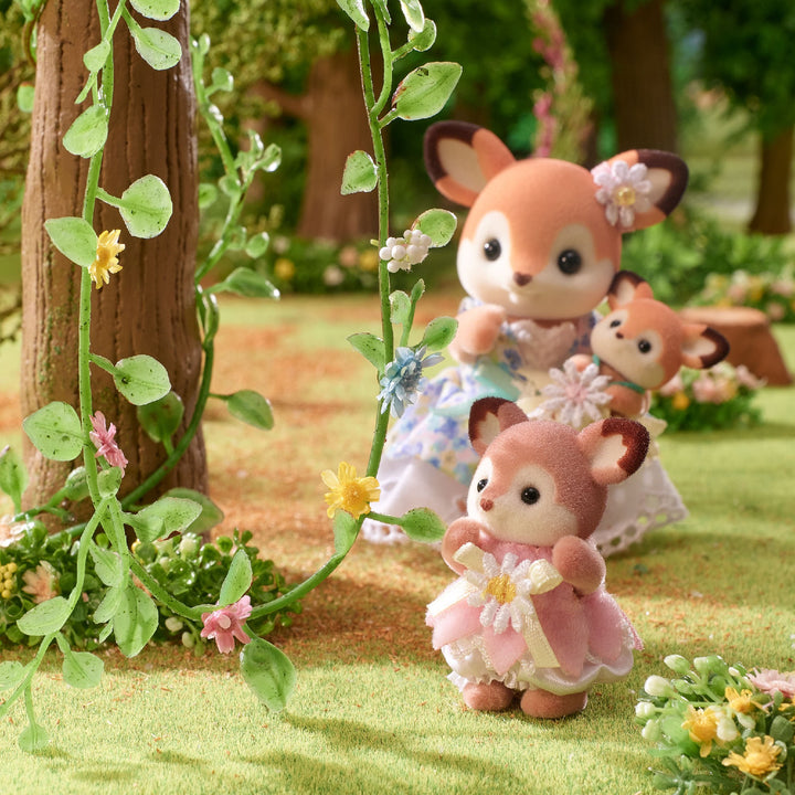 SYLVANIAN FAMILIES - DEER BABIES: FLORAL SWING SET