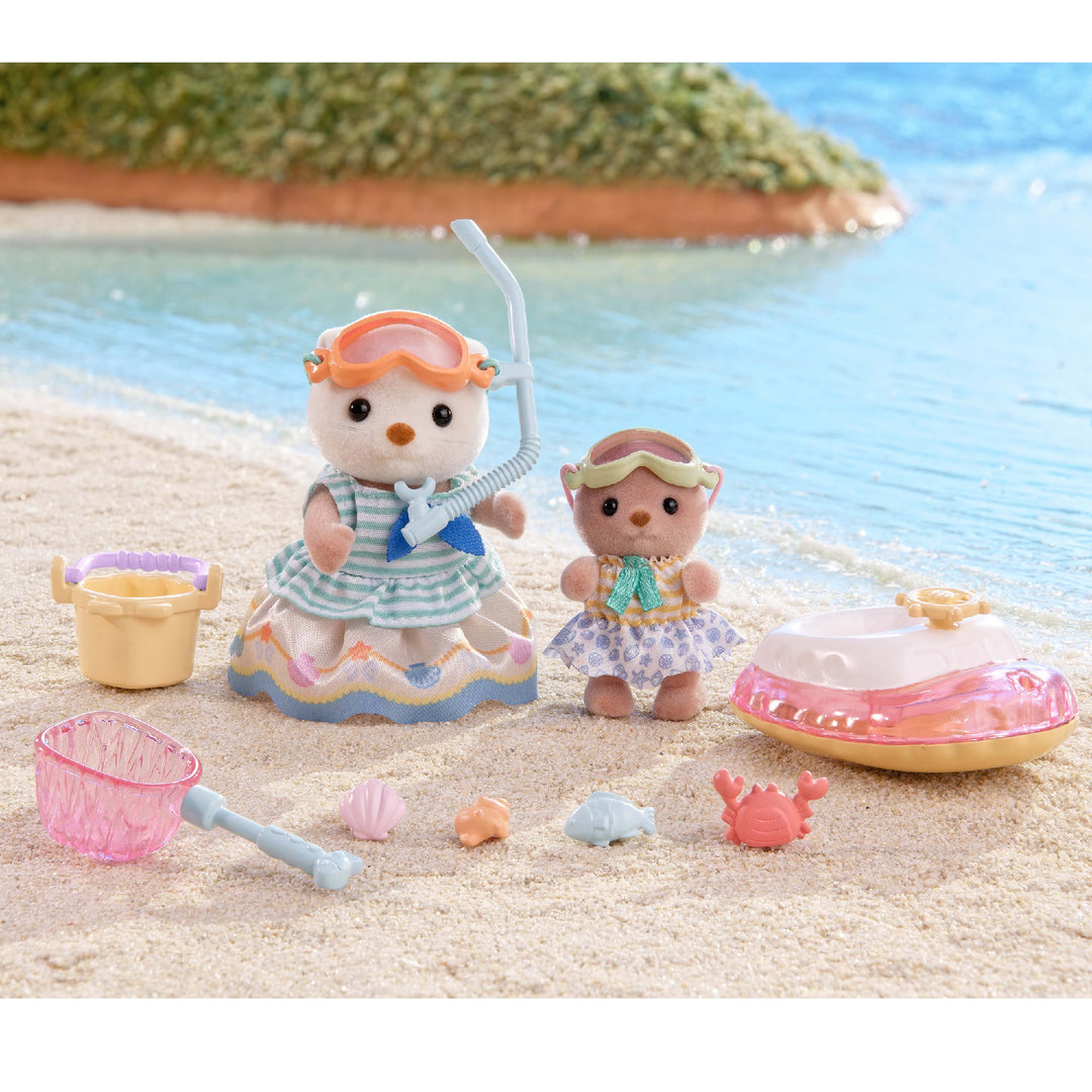 SYLVANIAN FAMILIES - SEA OTTER SISTERS: SPLASHY SNORKEL SET