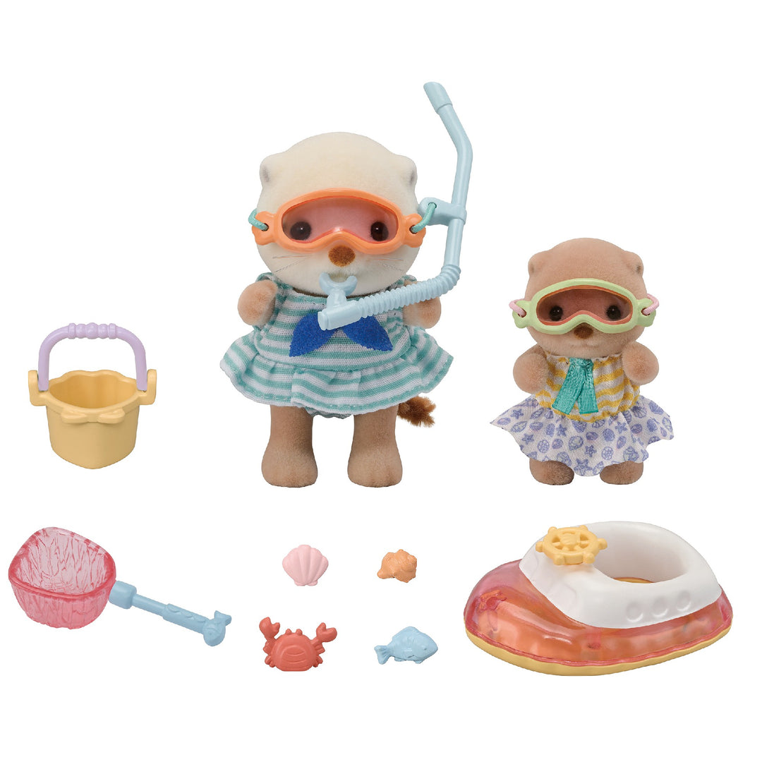 SYLVANIAN FAMILIES - SEA OTTER SISTERS: SPLASHY SNORKEL SET