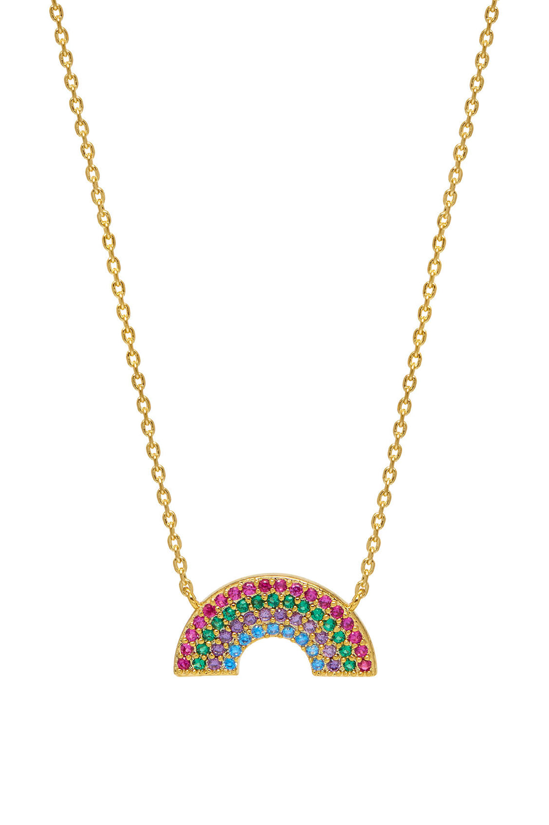 ESTELLA BARTLET - FULL RAINBOW NECKLACE: GOLD PLATED
