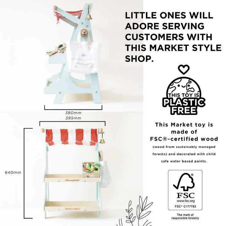 LE TOY VAN - HONEYBAKE: WOODEN MARKET STALL 
