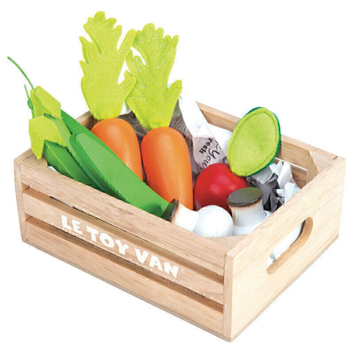 LE TOY VAN - HONEYBAKE: HARVEST VEGETABLE IN A  WOODEN CRATE 