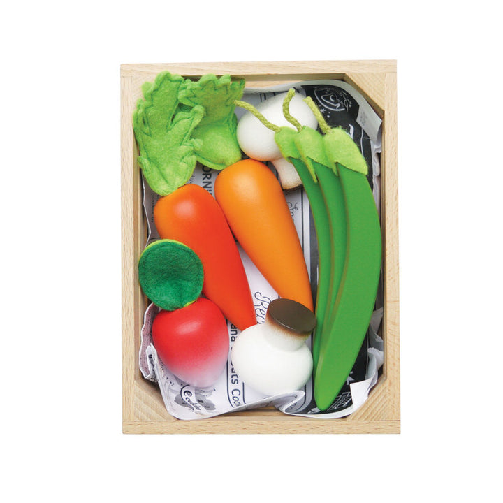 LE TOY VAN - HONEYBAKE: HARVEST VEGETABLE IN A  WOODEN CRATE 