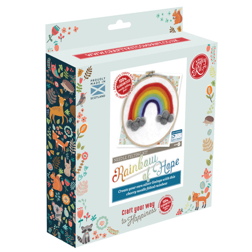 CRAFTY KIT - RAINBOW HOOP NEEDLE FELT