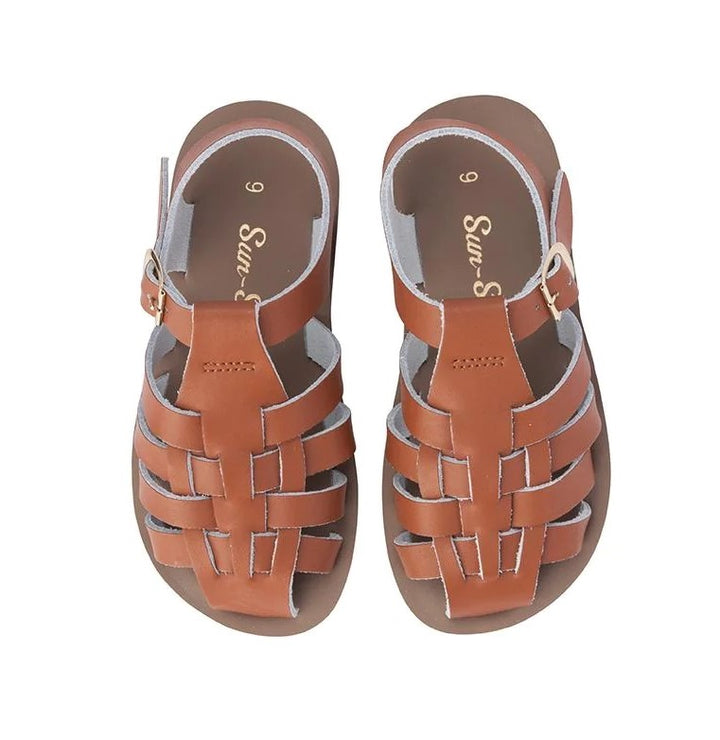 SALTWATER - KIDS SUNSAN SAILOR SANDAL: TAN [sz:INFANT 5]